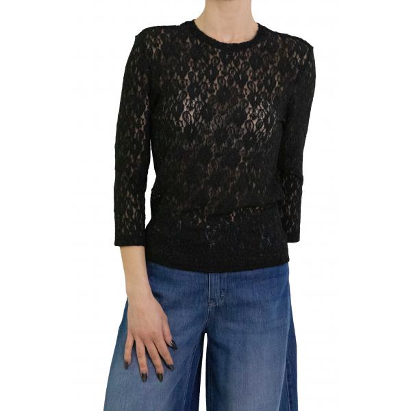 Maglia in pizzo girocollo Options